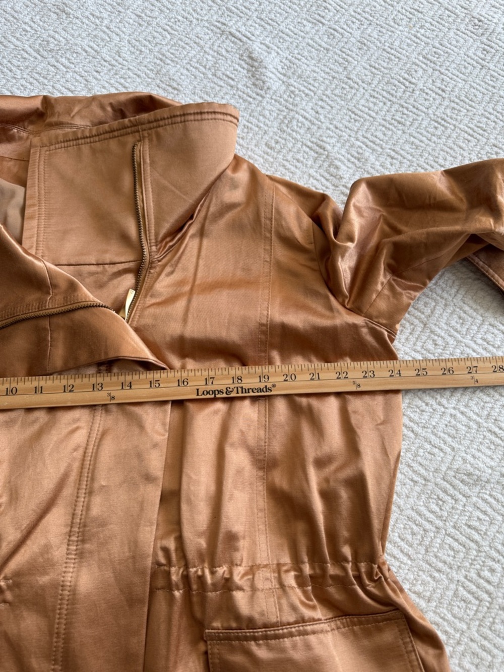 Donna Karan Women's Satin Zip-Front Jacket Sz XL - Picture 10 of 12